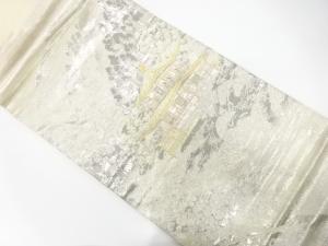 錦プラチナ箔　京乃里金閣模様織り出し　名古屋帯